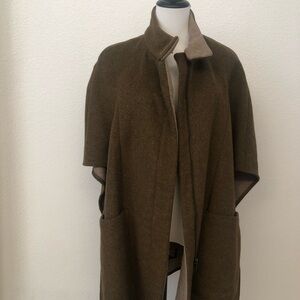 Zara earthy olive green warm jacket sleeveless.